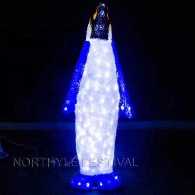 China Commercial Use 3D Penguin Pattern Light Design Waterproof Ramadan Christmas Halloween Wedding Day Led Motif Decorations Lights for sale