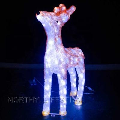 China Christmas 3D Deer Sculpture Holiday Time Christmas Decoration Led Outdoor Garden Festival Christmas Tree Light Lighting for sale