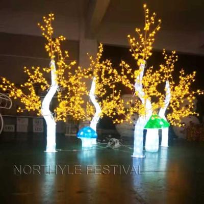 China Handmade Acrylic Pattern Tree Light Palm Decoration for Festival Ramadan Diwali Wedding Party Wedding Outdoor Christmas Decoration for sale