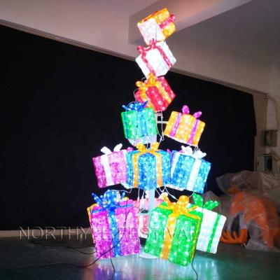 China Handmade Gift Box Tree LED Fairy Lights Party Wedding Light Outdoor Home Waterproof 2m Holiday Decoration 5m 6m for sale