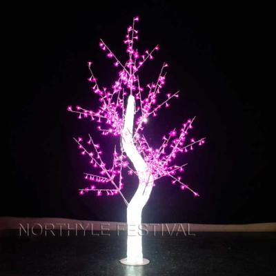 China Commercial Garden Party Use Acrylic LED Cherry Blossom Tree Pattern Light Outdoor Waterproof Decorative 220v Street Led Light for sale