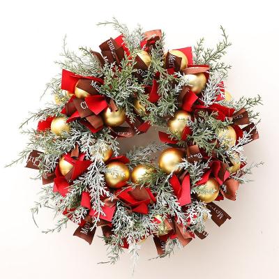 China Christmas Day Decoratiom Christmas Decoration Supplies Premium Christmas Ball Rattan Home Decor PVC Artificial Green Christmas Tree Garland for sale