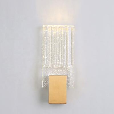 China Hotel Modern Luxury Crystal Reading Near Simple Led Wall Lamp Modern Bedroom Brass Wall Light for sale