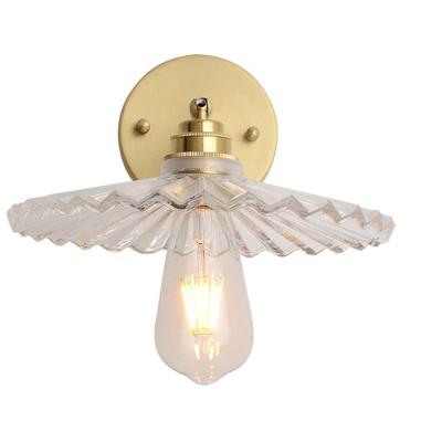 China Creative Modern Reading Wall Lamps Brass Glass Creative Decorative Sconce Mounted Lighting Golden Wall Light e27 for sale