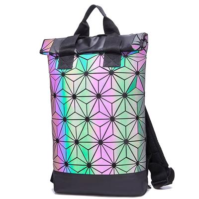 China Waterproof Laptop Backpacks Luminous Geometric Luminous Computer School Bag Unisex Rucksack Rucksack Rucksack for sale