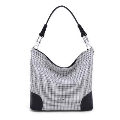 China Fashion Angelkiss Fashion Clips Women Handbags Shoulder Bags PU Leather Satchel Plaid Print Hobo Ladies Bags for sale