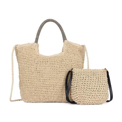 China Fashion Ladies Woven Handbag Beach Bag Female Summer Seaside Travel Bag for sale