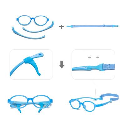 China Wholesale New Soft Safe Promotional Flexible Strap TR-90 Screwless Comfortable Optical Eyewear For Baby Kids for sale