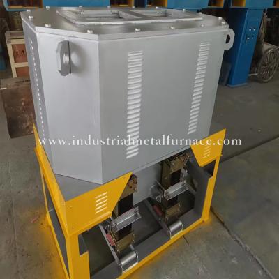 China 200KW Two Bath Induction Copper Melting Furnace For Gravity Casting 500kg / H Te koop