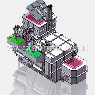 Китай 2500 kg/H непрерывного газа увольняли промышленная алюминиевая плавя печь, печь алюминиевого утиля плавя продается