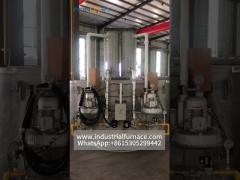 A rotary crucible metal melting furnace for die casting factory