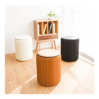 China modern non-mannerism folding paper stool space saving durable chair eco-freindly recycle furniture for living room for sale