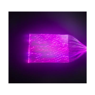 China Wholesale 4 color changeable lighting up fiber optic luminous fabric textile led glow in the dark glitter fabric for sale