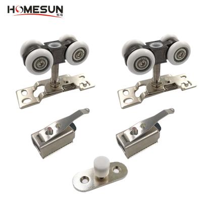 China Hot Selling Modern Wood Slide Door Sliding Door Roller Wheel Rollers Wheel Brake Fit Hot Plug for sale