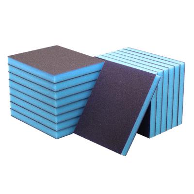 China Grinding and polishing fine grinding 120*100*12mm auto polishing soft sponge sandpaper sanding plate grinding block for sale