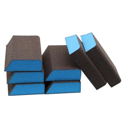 China Dry and wet water grinding can be Foam sand block grinding polishing sandpaper sponge block for sale