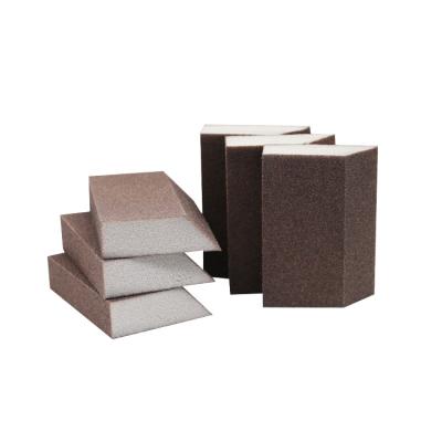 China Cleaning / grinding / polishing Trapezoidal angle black high density foam abrasive sponge sanding sponge for sale