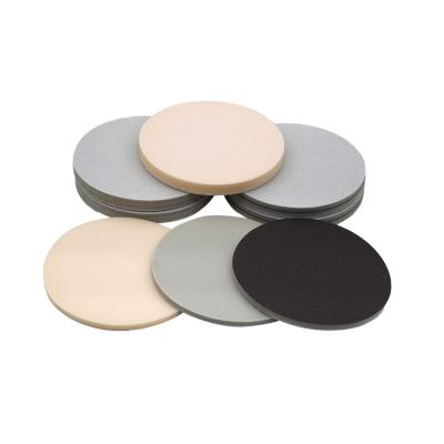 China White corundum abrasive Hot selling gray flocking 3C product shell polishing 125mm round sponge sandpaper for sale