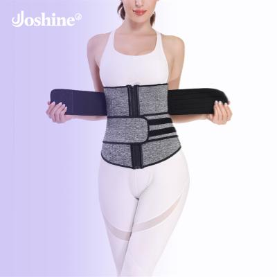 China Antibacterial Plus Size Waist Trainer 2 Belts Waist Cincher Sweat Body Shaper Fitness Women Trimmer Slimming Tummy Control Belt Weight Loss for sale