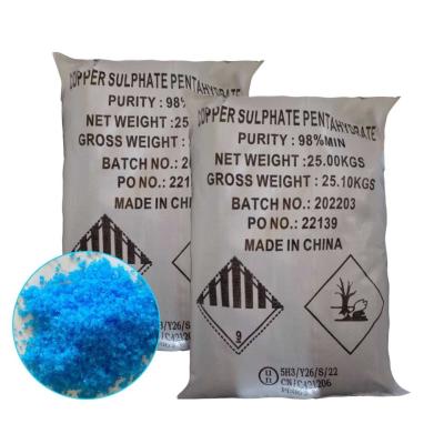 China HS Code 2833250000 Copper Sulfate Pentahydrate For Tanning Leather Density 3.6 G/Cm3 for sale