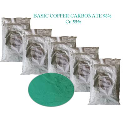 China 96% min Carbonato de cobre básico Cu 55% CAS NO 12069-69-1 utilizado como fertilizante, catalizador en venta