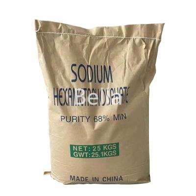 Chine CAS 10124-56-8 Poudre de cristal blanc SHMP pour les produits textiles, Hexametaphosphate de sodium de qualité alimentaire pour les produits laitiers et les boissons à vendre