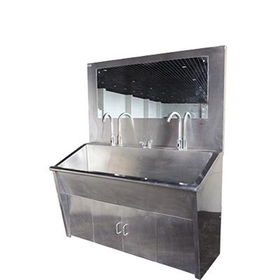 China Void Hospital Using Stainless Steel Hand Wash Sink With Mirror With Sensor for sale