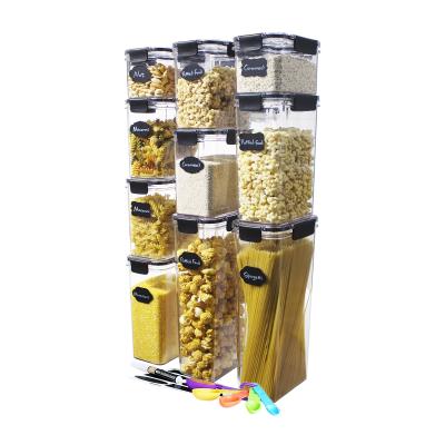 China 20 Piece Pantry Organization Kitchen Food Storage Plastic Airtight Food Storage Containers for sale