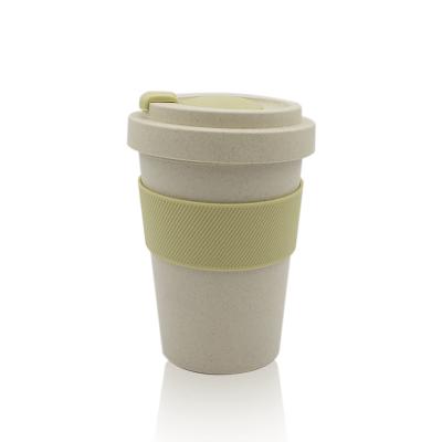 China Travel Detachable Hot Mug Cups Biodegradable Bamboo Fiber Coffee Mug With Lid for sale