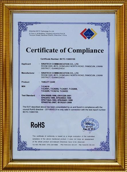 RoHS - Guangzhou Sinatech Communication Co., Ltd.