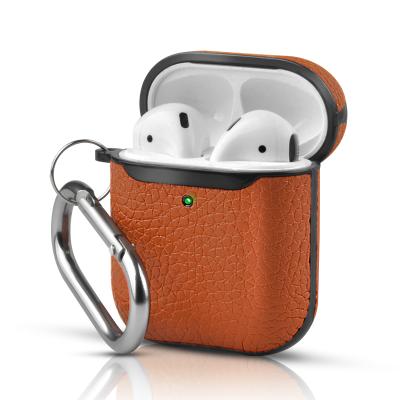 China Anti-lost Luxury Leather Protective Case For Airpods Pro For Apple Air Pod 2 for sale