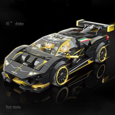 China Hot Selling 200-400PCS Toy Die Casting Racing Sports Car Building Blocks As Puzzle Toys for sale