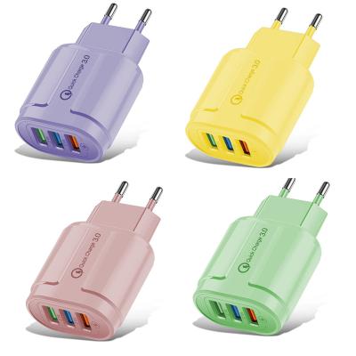 China Fast Charging Fast Speed ​​USB Charger Charging 2A 3 Ports Mobile Phone Chargers Fast Charging iPhone Samsung Xiaomi Huawei Tablet Wall Adapter for sale