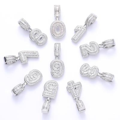 China Vershal B007 Hip Hop DIY Letter Pendant Necklace Unique Shining Zircon Numeral Necklace For Women Jewelry for sale