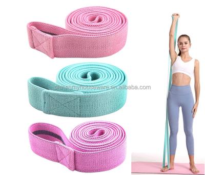 China Eco-Friendly Exercise Fitness Long Stretch Bands For Leg Thigh Hip Booty Body Weights Workout Training Yoga Cloth Stretch Squat Band for sale