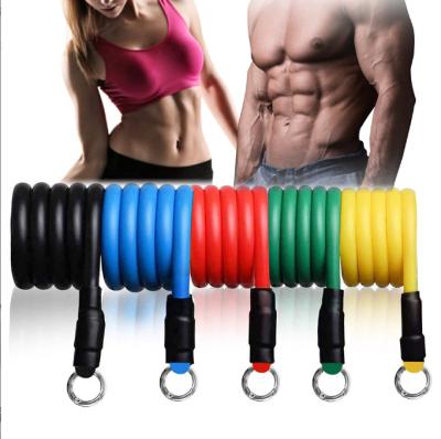 China 11PCS Eco-friendly Resistance Tube Bands Set With Handle Door Anchor Ankle Straps Fitness Workout Exercises Strength Training Tubes for sale