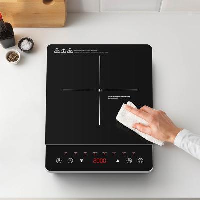 China Household Household Appliance Small Price 2000W Induction Cooker Smart Portable Single Induction Hob for sale