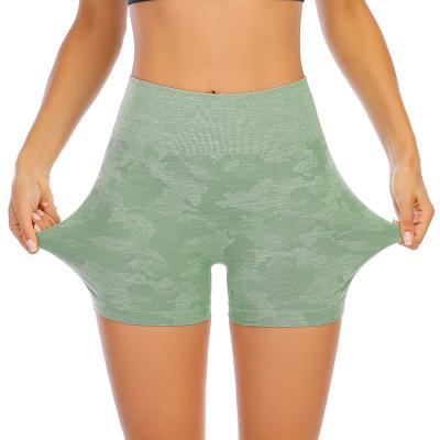 China Breathable Women's High Waist Biker Shorts Camouflage Yoga Lift Shorts Crac! crack! seamless workout shorts butt for sale