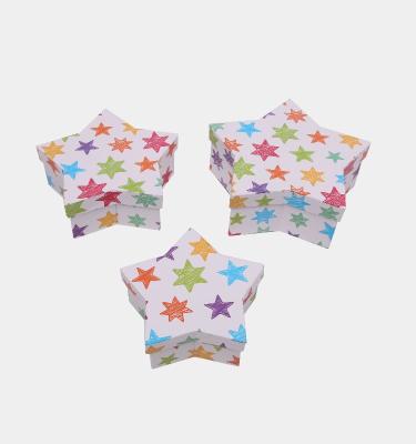 China 3PCS Handmade Custom Luxury Star Shaped Gift Packaging Box For Christmas for sale