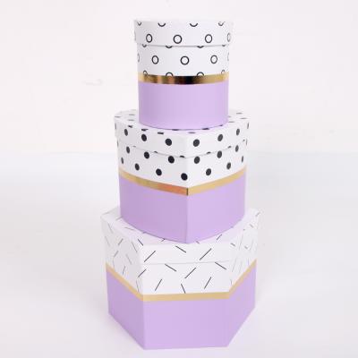 China Unique Handmade Shihao 3019 Paper Box Packaging Round Hexagonal Heart Shaped Gift Box for sale