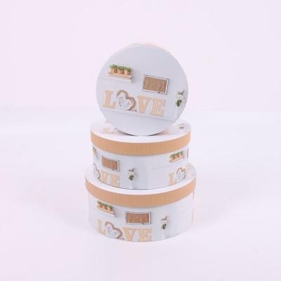 China 2245 Home Decoration Printing Round Handmade Gift Boxes for sale