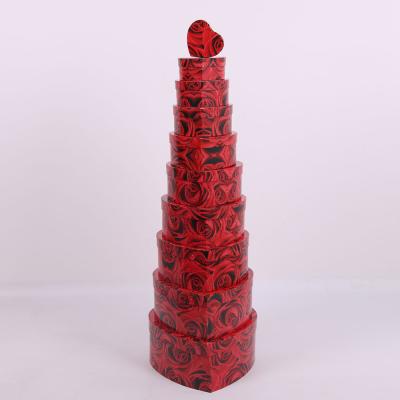 China 1001 handmade heart shaped paper gift box custom wholesale for sale