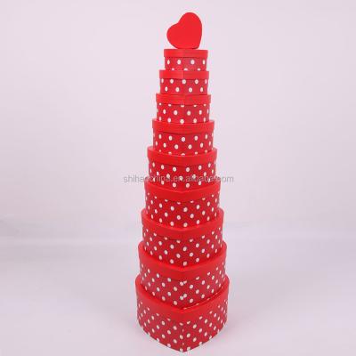 China 1001# Handmade Custom Design Cheap Handmade Heart Shaped Empty Cardboard Gift Boxes For Packaging for sale