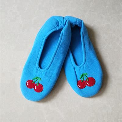 China Women Ladies Girls Ballerina Ballet Slippers Indoor Home Fabric Socks Ballerinas Indoor Shoes With Fruit Embroidery Applique for sale