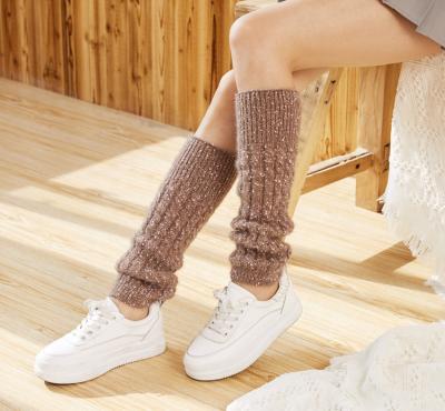 China High Quality Wool Blended Women Ladies Ladies Cable Knitted Warm Fuzzy Fluffy Legwarmer In Stock Winter Fashion Wholesale for sale