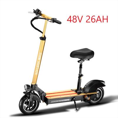 China Unisex Electric Scooter 500w Hub Motor Electric Scooters 48v Adults With Foldable Seat E Scooter 26AH Lithium Battery Long Range for sale