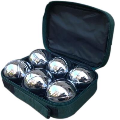 China Pine Wood Metal Bocce Ball 6 Set Petanque for sale