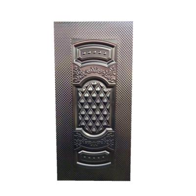 China Modern iron sheet design embossed stamped steel door sheet metal door skin for steel door for sale