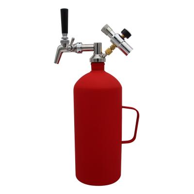 China 3.6L Food Grade Stainless And Plastic Custom Beer Dispenser Keg With Keg Faucet, Gas Regulator And Lance for sale