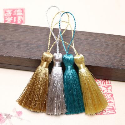 China Optional High Quality 5cmMulti-color Clothing Ice Silk Tassel Hanging Bookmark Tassels for sale